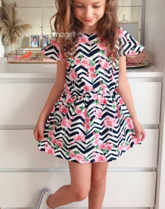 Sukienka dla Dziewczynki Premium Flamingo