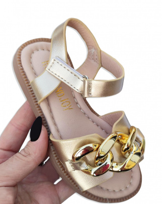 Sandałki dla dziewczynki Chain Gold- HIT