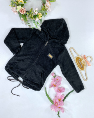Bluza pluszowa Miś Black