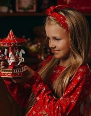 Opaska dla dziewczynki Stars Red