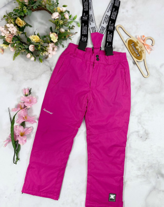 Spodnie narciarskie Winter dla dziewczynki różowe