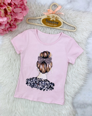 Bluzka/T-shirt dla Dziewczynki Girl Pink