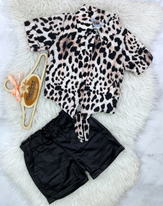 Komplet dla dziewczynki Leopardo Chic