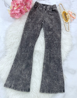 Spodnie jeans dzwony dla dziewczynki Soft Grey