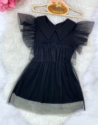 Sukienka Tiulowa dla Dziewczynki Wednesday BLACK