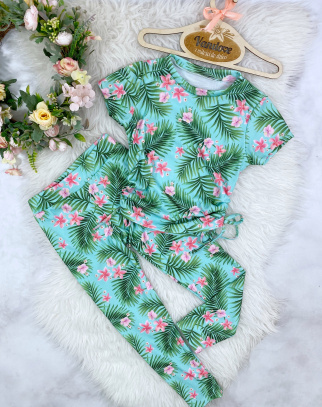 Komplet dla dziewczynki  Tropicana  Green
