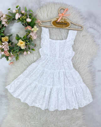 Sukienka Bianca Dla Dziewczynki BOHO biały
