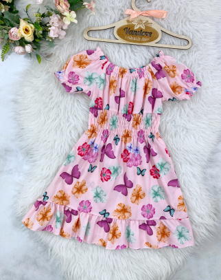 Sukienka dla dziewczynki Butterfly Pink