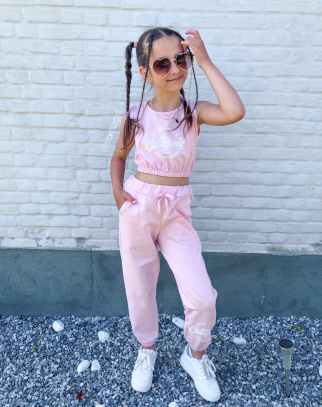 Komplet dla dziewczynki California Pink