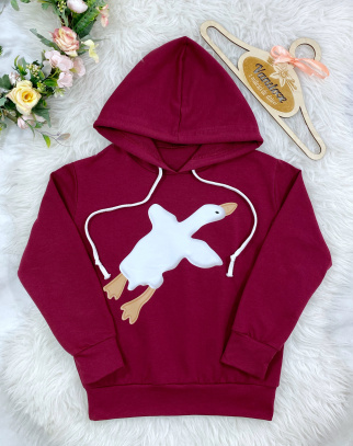 Bluza dla Dziewczynki Gęś Bordo