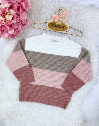 Sweterek Porto Mocca/Pink