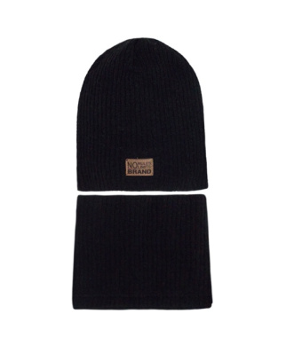 Komplet chłopięcy czapka + komin Brand Black
