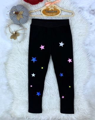Legginsy ocieplane Stars Black