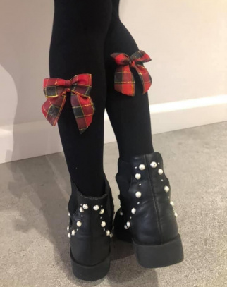 Rajstopy dziewczęce Kokardka Black&Red 60 DEN
