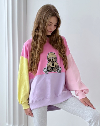 Bluza dla dziewczynki Colors Teddy Bear