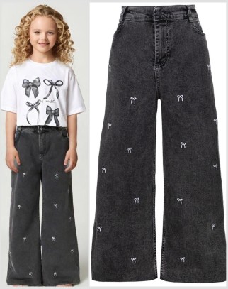 Spodnie jeans Kokardki
