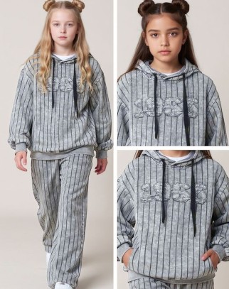 Komplet bluza i spodnie Grey Paski