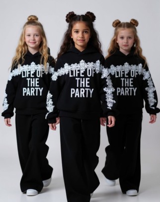 Komplet bluza i spodnie Life of the Party Czarny