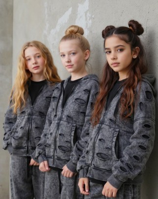 Komplet bluza i spodnie Neli ciemny szary