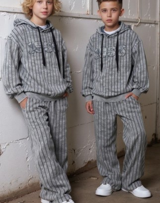 Komplet bluza i spodnie Grey Paski