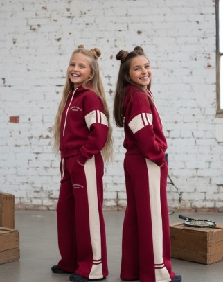 Komplet bluza i spodnie Club Raquette Bordo
