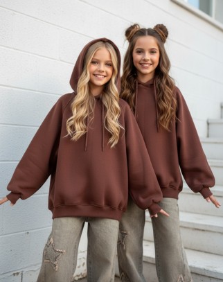Bluza dla dziewczynki Milla Brązowa
