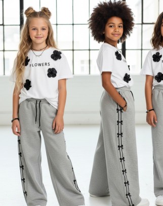 Spodnie dresowe Kokardki szare