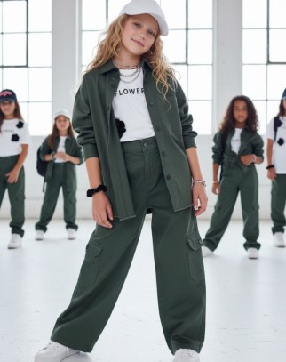 Komplet  dla dziewczynki Nadia khaki