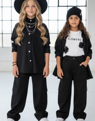 Komplet  dla dziewczynki Nadia czarny