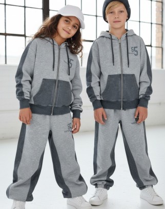 Komplet uniwersalny bluza rozpinana i spodnie 65