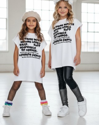 Długi T-shirt dla dziewczynki Change