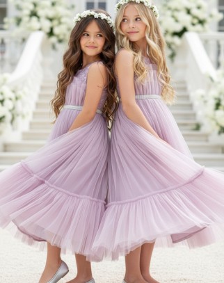 Sukienka dla dziewczynki Mari lilak