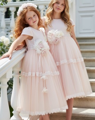 Sukienka z opaską Princesska morelka