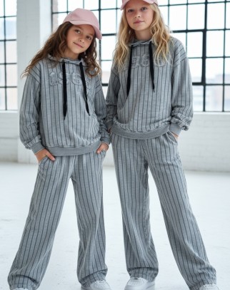 Komplet bluza i spodnie Grey Paski