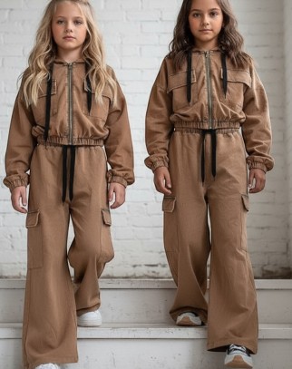 Komplet dla dziewczynki Melisa brąz