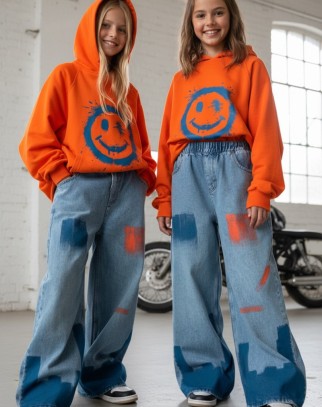 Spodnie jeansowe Hand Paint Orange