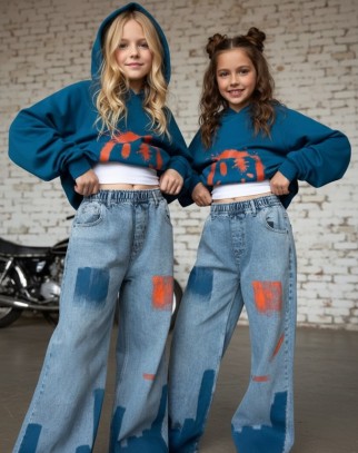 Spodnie jeansowe Hand Paint Orange