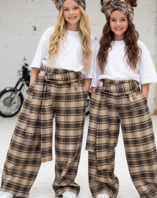 Spodnie Tola brązowe + pasek gratis