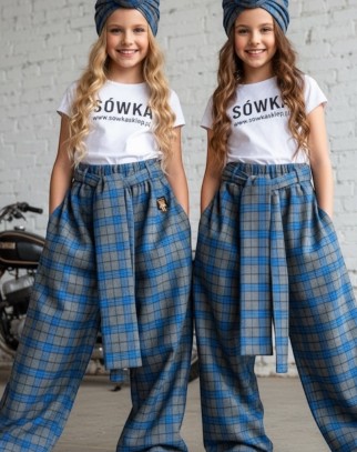 Spodnie Tola niebieskie + pasek gratis