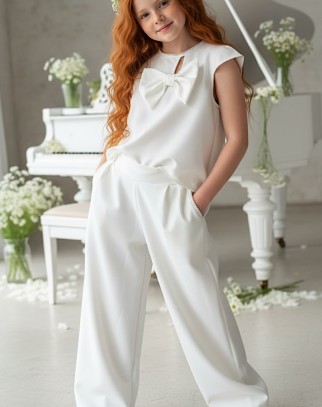 Komplet bluzka i spodnie Perełki Kokarda