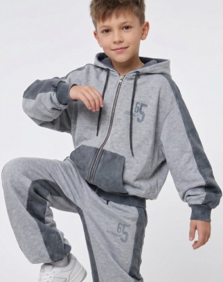 Komplet uniwersalny bluza rozpinana i spodnie 65
